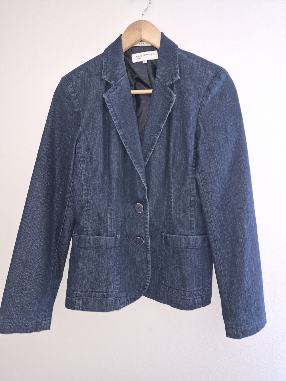 Jones New York Women's Dark Blue Denim Blazer